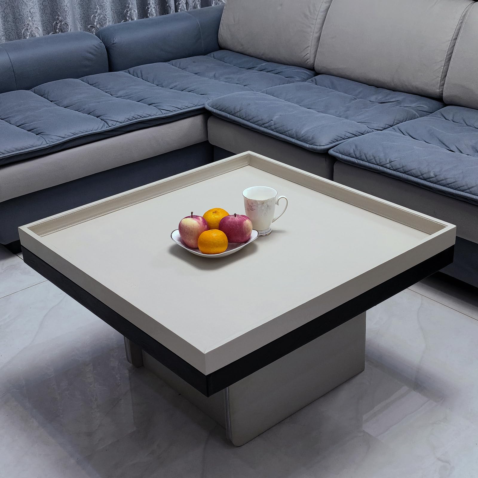 Amazon｜QAVOL 30 x 30インチ 高級レザースクエア特大サービストレー